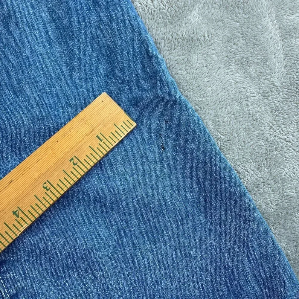 Zanadi Womens Bootcut Jeans Size 9 Blue Denim Cotton Blend Distressed Hem 2474
